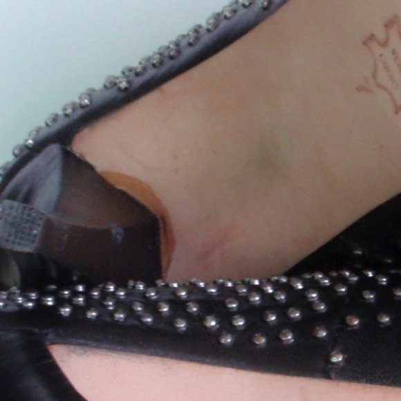 DOLCE VITA TRINITY BLACK NAILHEAD PLATFORM HEEL 7 - Picture 8 of 9